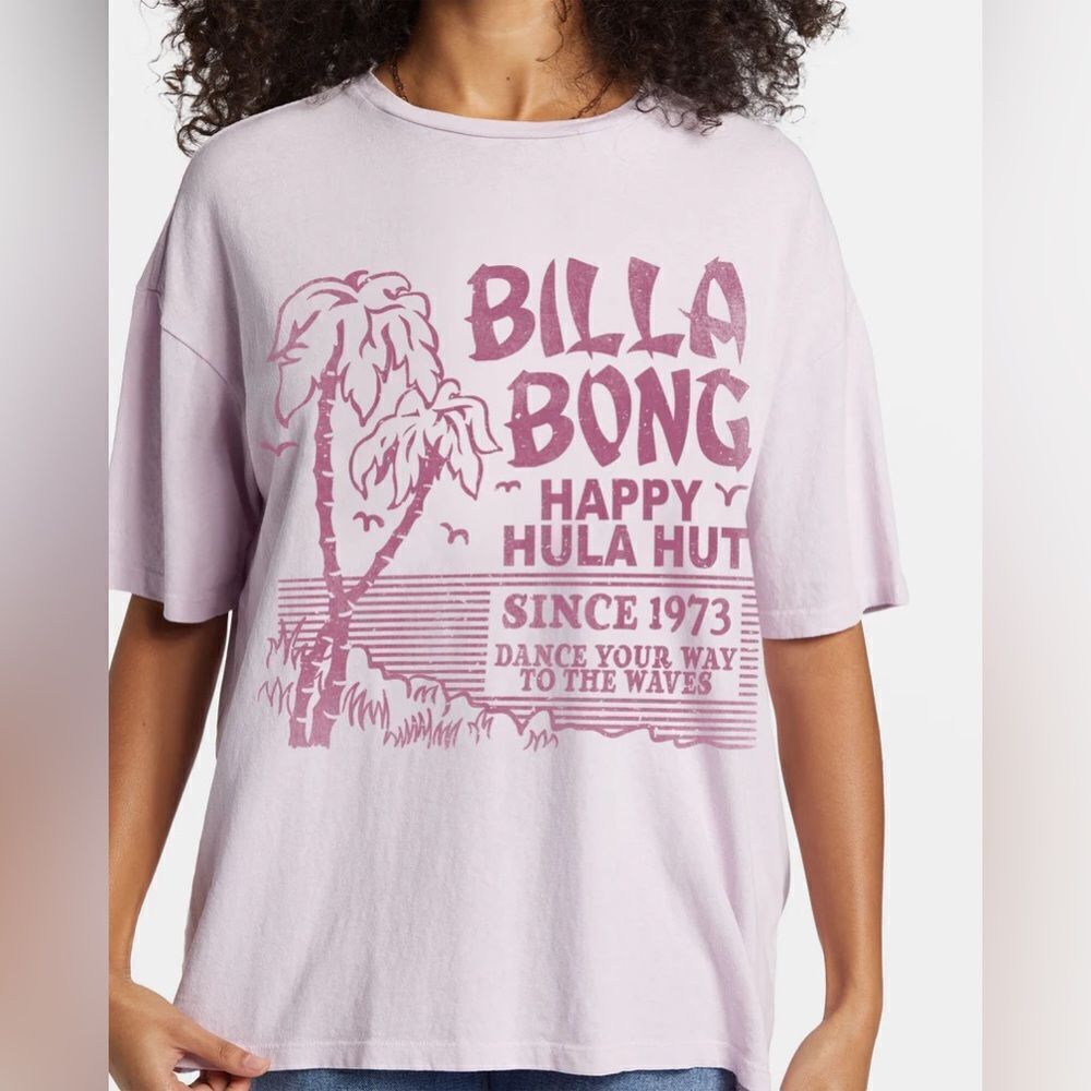 Billabong Slow Down Oversized Graphic Tee View 3